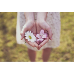 Mona Lisa diamond painting 50x40cm: hand met bloemen 